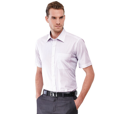 

Virtue Virtue Business Casual High Expense Мужской с коротким рукавом с жаккардовой полосой рубашки C602S13M Фиолетовая полоса 43