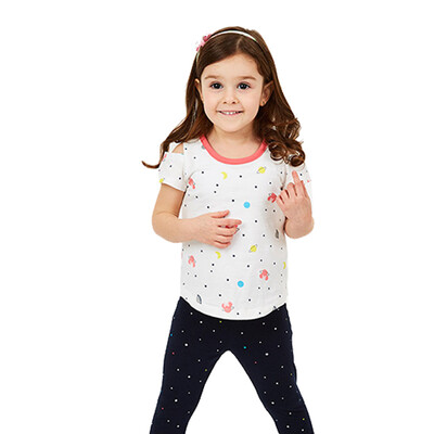 

Disney baby children's vest shirt pants suit DA621XR01WM712 this white cinnamon powder Mickey head 120 yards
