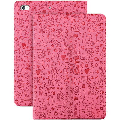 

BIAZE Apple iPad Air2 air1 Case iPad5 6 Tablet PC Case Anti-Wrestling All-Envelope Smart Sleeping Leather Case Little Witch Series PB06