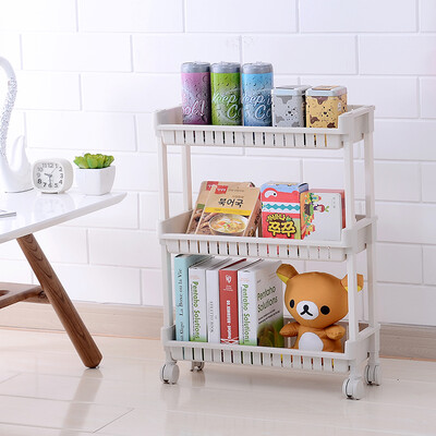 

Shuangqing ShuangQing bathroom shelf desktop storage storage rack floor gap frame 2 layer 7065
