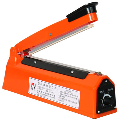 

Baijie Sealing Machine High-grade Hand-pressed Plastic Film Sealing Machine Plastic Bag Tea Bag Local Product Bag Packing Machine FS-200 Orange