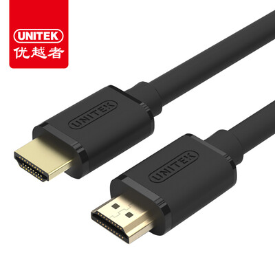 

UNITEK) hdmi line version 2.0 3D digital high-definition line 2K * 4K1.5 meters computer TV video cable notebook projector display cable black Y-C137Q