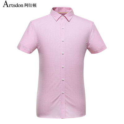 

Aston Summer Business повседневная рубашка с короткими рукавами Модная женская толстая мужская рубашка Red 185 / XXL A2170017