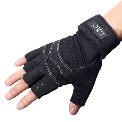 

LAC fitness gloves men&women dumbbell equipment wrist strength training semi-breathable non-slip slippers palm gloves entry L