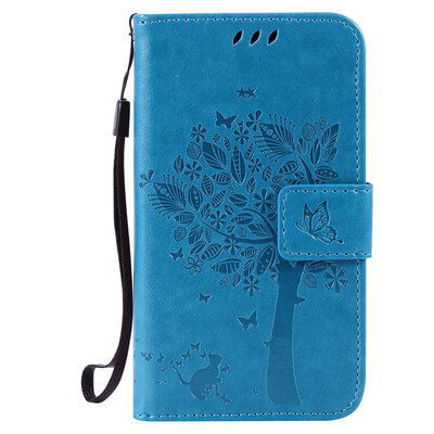 

Blue Tree Design PU Leather Flip Cover Wallet Card Holder Case for SAMSUNG J120