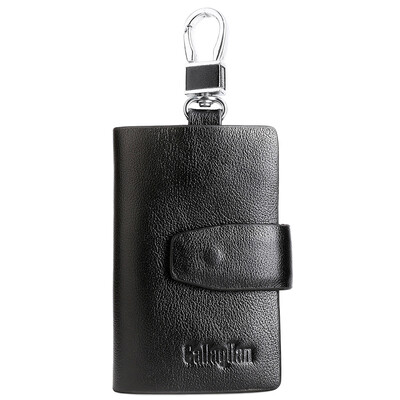 

CallagHan Keychain Мужская кожаная брелка Многофункциональная чистая кнопка цвета Ключ для автомобиля KM7161041 Черный