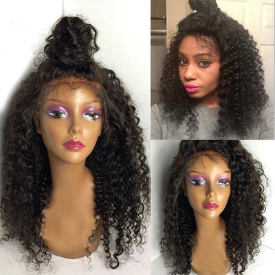 

Peruvian Virgin Human Hair Wig Afro Curly Lace Front Wigs Glueless Afro Kinky Curly Full Lace Wigs For Black Women 150 Density