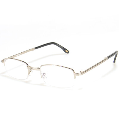 

Отец (LaoYeZi) высокой четкости оптические смолы складные портативные мужские очки для чтения металлические полурамки старые старения старения очки 7016 серебряные рамки одного света 150 градусов