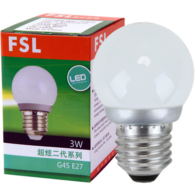 

[Jingdong supermarket] Foshan lighting (FSL) LED bulb big mouth 3W warm white 3000K E27 energy saving bulb Hyun silver 2 loaded