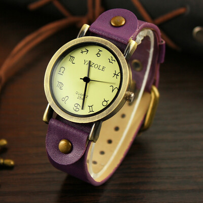 

Ya Zhuo Lun quartz watch new 12 constellations retro art students male and female students watch YZL0538TH-2