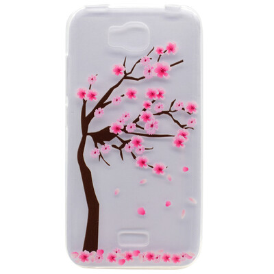 

Cherry tree Pattern Soft Thin TPU Rubber Silicone Gel Case Cover for Huawei Honor Bee/Y5c