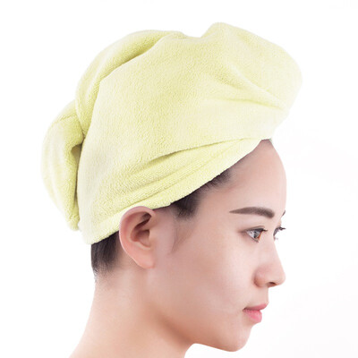 

Sanli super soft can not afford hair dry hair towel strong thickening of the thickening of the shower cap light yellow