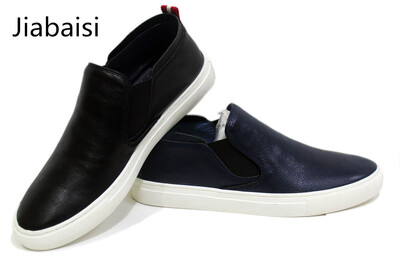

jiabaisi men casual shoes Breathable loafers chaussure homme shoes men Comfort solid mens shoes Genuine Cow leather men shoes