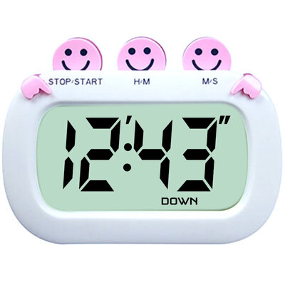 

HAPTIME YGH523 Learn Reminder Kitchen Timer Clock Countdown Alarm Pink (Upgraded