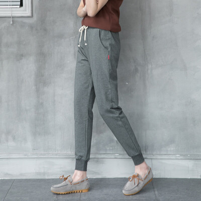 

City Plus CITYPLUS Arts Fan elastic sports pants loose version of the type of Harlan prints pants casual pants CWKX174167 dark gray