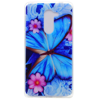 

Blue butterfly Pattern Soft Thin TPU Rubber Silicone Gel Case Cover for Huawei Honor 6X