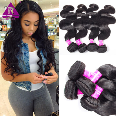 

Brazilian Virgin Hair Body Wave 4 Bundles Brazilian Body Wave 8A Unprocessed Virgin Human Hair RUIJIA Brazilian Hair Weave Bundles