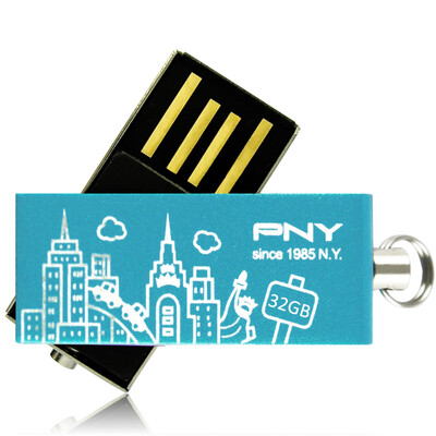 

(PNY) U диск двойной пластины 32G (голубой)