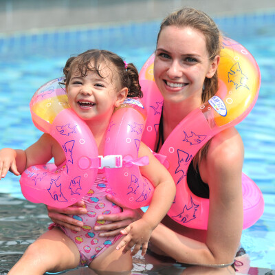 

Jilong Jilong adult children's swim ring baby under the armor double balloon thickening life circle child floating ring blue S code 47269