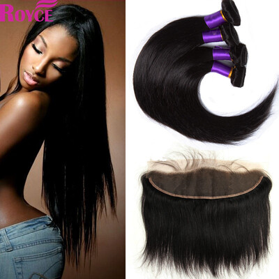 

Brazilian Straight Virgin Hair Lace Frontal With 4Bundles Brazilian Straight Hair Ear To Ear Lace Frontal Closure With Bundles