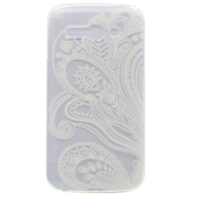 

Half flower Pattern Soft Thin TPU Rubber Silicone Gel Case Cover for Alcatel One Touch Pop C9