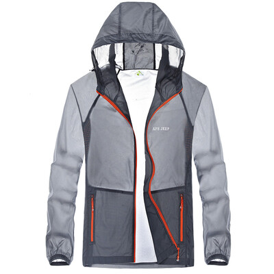 

Battlefield jeep skin clothing outdoor windbreaker men and women light breathable sun clothing couple models skin windbreaker 17019Z99015B moon blue M