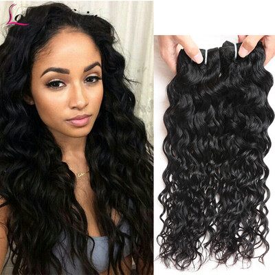 

4 Bundles Water Wave Малайзийские волосы Virgin Hair Ocean Wave для наращивания человеческих волос 7A Малайзийские водные волны Virgin Bundles Deals