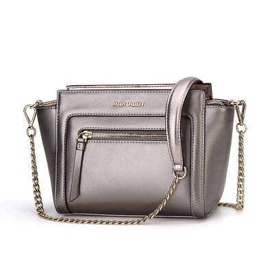 

Mont Turnle MONTAGUT bat wings package female single shoulder oblique cross-chain packet soft leather simple Korean version R5312134213 black