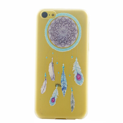 

Синий Dreamcatcher Pattern Мягкий тонкий ТПУ резиновый силиконовый гель Чехол для IPHONE 5C