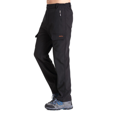 

Caruson clothin punching pants fleece inside warm breathable outdoor thickening soft shell climbing pants CP1202 female models gray  code
