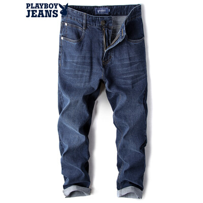 

Playboy PLAYBOYJEANS Джинсы Мужчины Slim Leisure Water Washing Straight Pants Молодежь Корейская версия мужских брюк PB5114219 19 темно-синий 29