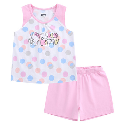 

HelloKitty Girls Vest Set Trousers Pants Outbound Kit KA722CA13WB211 White Powder Blue Point 110