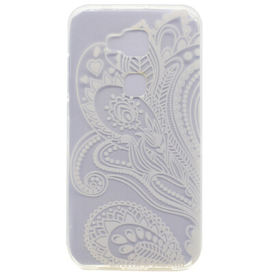 

Half flower Pattern Soft Thin TPU Rubber Silicone Gel Case Cover for Huawei G8/GX8