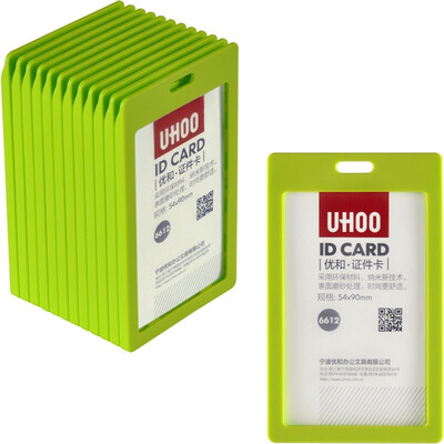 

Excellent&UHOO 6612 candy color card sets of vertical green 12 box work card card badges