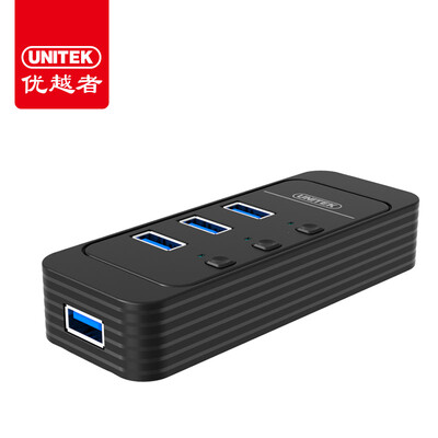 

Преимущества (UNITEK) USB3.0 Splitter 120CM Высокоскоростной 4-портовый HUB-концентратор Ноутбук с расширенным многоинтерфейсным преобразователем с индикатором индивидуального переключения Y-3072BK