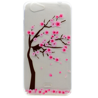 

Cherry tree Pattern Soft Thin TPU Rubber Silicone Gel Case Cover for Wiko Pulp Fab 4G