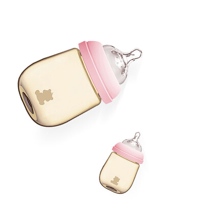 

[Jingdong supermarket] small white bear wide caliber ppsu bottle newborn baby bottle baby bottle pink 160ML 09723