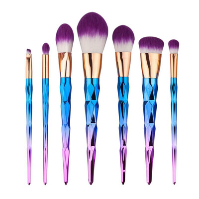 

MyMei 7PCSet Purple Cosmetic Makeup Brush Cosmetic Eyebrow Foundation Powder Brush