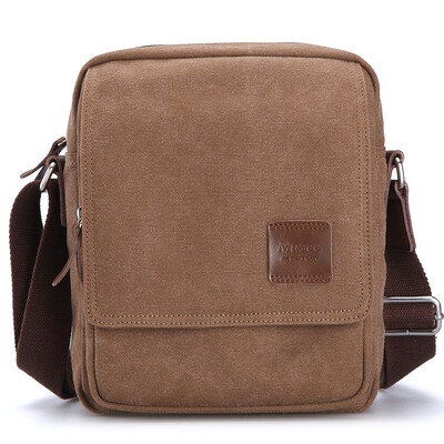 

Muzee Muzee men&39s shoulder bag Korean version of the trend of leisure Messenger bag canvas sports bag ME_1426 khaki