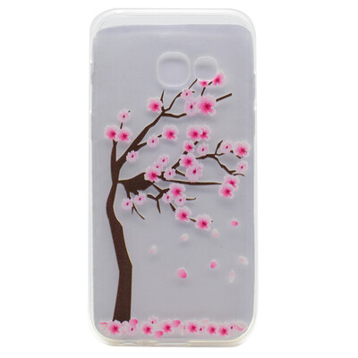 

Cherry tree Pattern Soft Thin TPU Rubber Silicone Gel Case Cover for SAMSUNG Galaxy A3 2017/A320
