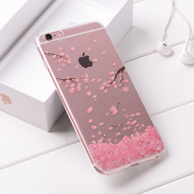 

Pizza Apple iphone6s phone shell Apple 6 protection shell diamond cherry flower 47 inches