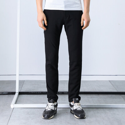 

YOMS Men's Casual Pants Men's Cotton Straight Sports Trousers Woven Single Wear Pure Tide Men's Sports Pants 02262 Black XL180