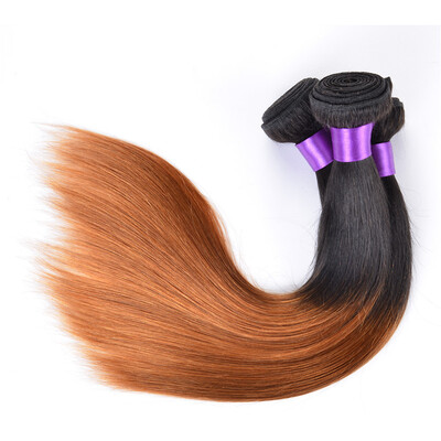 

Ombre Malaysian Straight Hair Color 1B#30 1PCS/lot Malaysian virgin hair Straight Ombre Human hair weave bundles free shipping