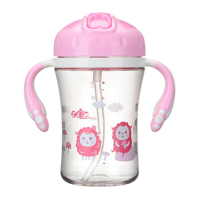 

Day Kang straw cups can learn to drink cups 240ml red RK-B1017