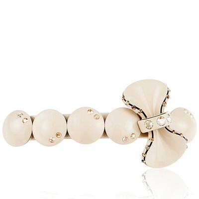 

Royal salsa (Royalsasa) head ornaments ornaments cross-clamp spring chuck hair hockey clip acrylic imitation crystal beige