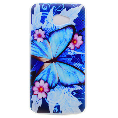 

Blue butterfly Pattern Soft Thin TPU Rubber Silicone Gel Case Cover for LG K5
