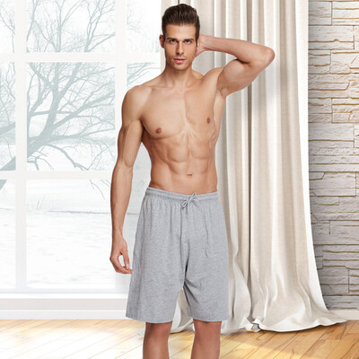 

Jingdong supermarket Playboy 7766 cotton sports shorts male spring&summer beach pants loose five pants pants big pants light gray M