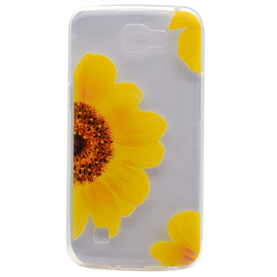 

Sunflower Pattern Soft Thin TPU Rubber Silicone Gel Case Cover for LG K4
