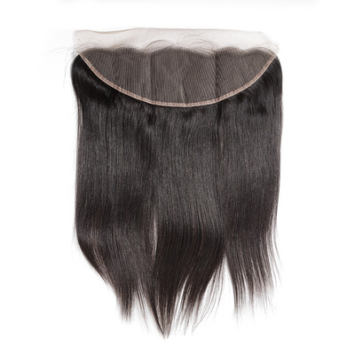 

7A Geade Peruvian Virgin Hair Lace Frontal Closure Straight 13x4 Bleached Knots With Baby Hair 100% Remy Human Hair Free Shipping