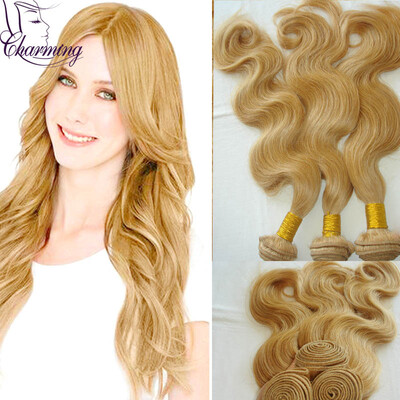 

Cheap Brazilian Virgin Human Hair Body Wave 3 Bundles Honey Blonde Human Hair Extensions Brazilian Body Wave Hair Weave Bundles